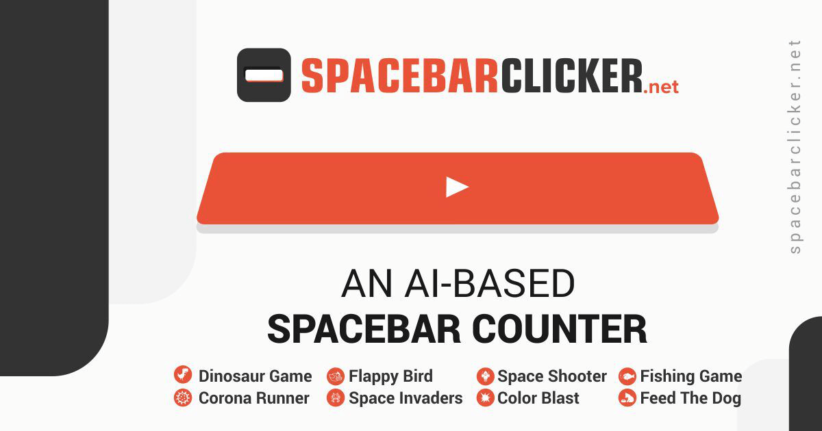 GitHub - spacebarclicker/spacebarconter: Spacebar counter clicker: press  spacebar as many times as possible in a given time. Test typing speed,  hand-eye coordination, and reaction time. Fun and engaging tool to improve  skills